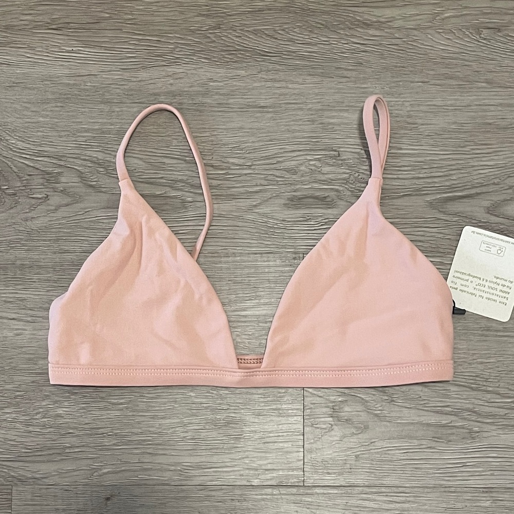 NWT Brazilian pale pink bikini low cut top